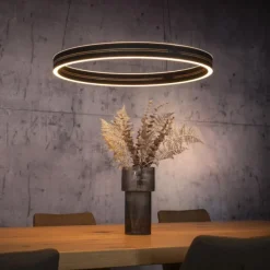 Paul Neuhaus LED Pendelleuchte PURE E-Loop oak/ black pearl elektrisch