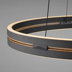 Paul Neuhaus LED Pendelleuchte PURE E-Loop oak/ black pearl elektrisch