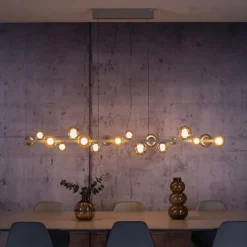 Paul Neuhaus LED Pendelleuchte PURE, bronce, elektrisch höhenverstellb., dimmbar