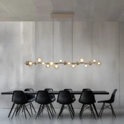 Paul Neuhaus LED Pendelleuchte PURE, bronce, elektrisch höhenverstellb., dimmbar