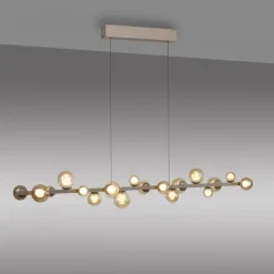 Paul Neuhaus LED Pendelleuchte PURE, bronce, elektrisch höhenverstellb., dimmbar