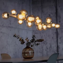 Paul Neuhaus LED Pendelleuchte PURE, bronce, elektrisch höhenverstellb., dimmbar