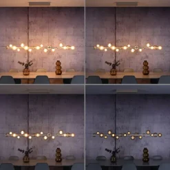 Paul Neuhaus LED Pendelleuchte PURE, bronce, elektrisch höhenverstellb., dimmbar