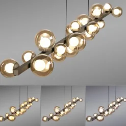 Paul Neuhaus LED Pendelleuchte PURE, bronce, elektrisch höhenverstellb., dimmbar