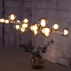 Paul Neuhaus LED Pendelleuchte PURE, bronce, elektrisch höhenverstellb., dimmbar