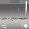 Paul Neuhaus LED Pendelleuchte PURE E-Popup,platin (grau), elektrisch höhenverstellb., dimmbar