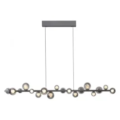 Paul Neuhaus LED Pendelleuchte PURE E-Popup,platin (grau), elektrisch höhenverstellb., dimmbar