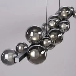 Paul Neuhaus LED Pendelleuchte PURE E-Popup,platin (grau), elektrisch höhenverstellb., dimmbar