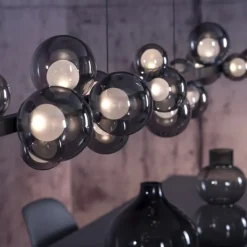 Paul Neuhaus LED Pendelleuchte PURE E-Popup,platin (grau), elektrisch höhenverstellb., dimmbar
