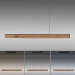 Paul Neuhaus LED Pendelleuchte PURE E-Motion oak/black pearl elektrisch