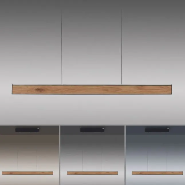 Paul Neuhaus LED Pendelleuchte PURE E-Motion oak/black pearl elektrisch