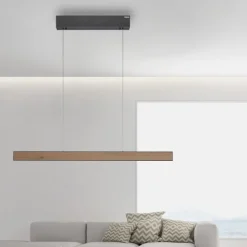 Paul Neuhaus LED Pendelleuchte PURE E-Motion oak/black pearl elektrisch