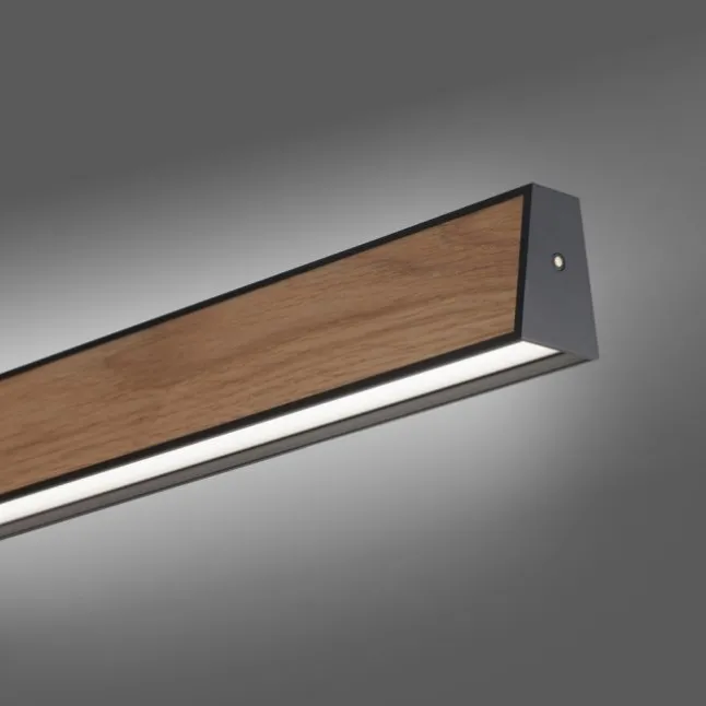 Paul Neuhaus LED Pendelleuchte PURE E-Motion oak/black pearl elektrisch