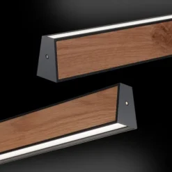 Paul Neuhaus LED Pendelleuchte PURE E-Motion oak/black pearl elektrisch