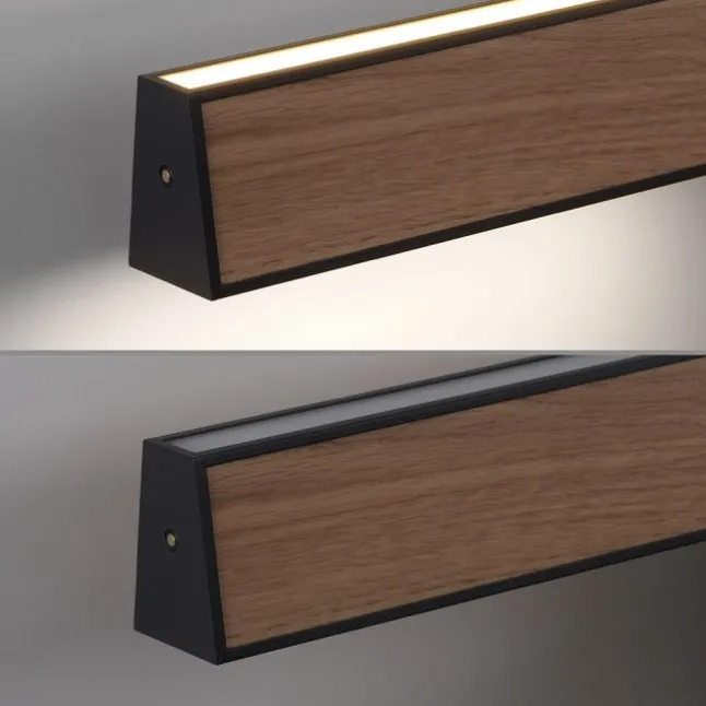 Paul Neuhaus LED Pendelleuchte PURE E-Motion oak/black pearl elektrisch