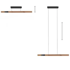 Paul Neuhaus LED Pendelleuchte PURE Moto-Rise oak/black pearl elektrisch
