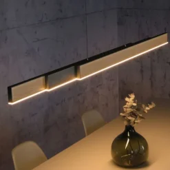 Paul Neuhaus LED Pendelleuchte PURE Moto-Rise oak/black pearl elektrisch