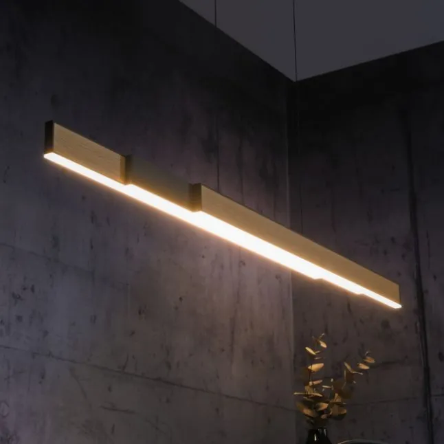 Paul Neuhaus LED Pendelleuchte PURE Moto-Rise oak/black pearl elektrisch