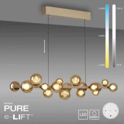 Paul Neuhaus LED Pendelleuchte PURE E-Popup bronce elektrisch