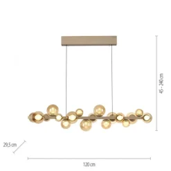 Paul Neuhaus LED Pendelleuchte PURE E-Popup bronce elektrisch