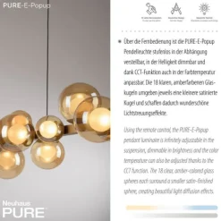 Paul Neuhaus LED Pendelleuchte PURE E-Popup bronce elektrisch