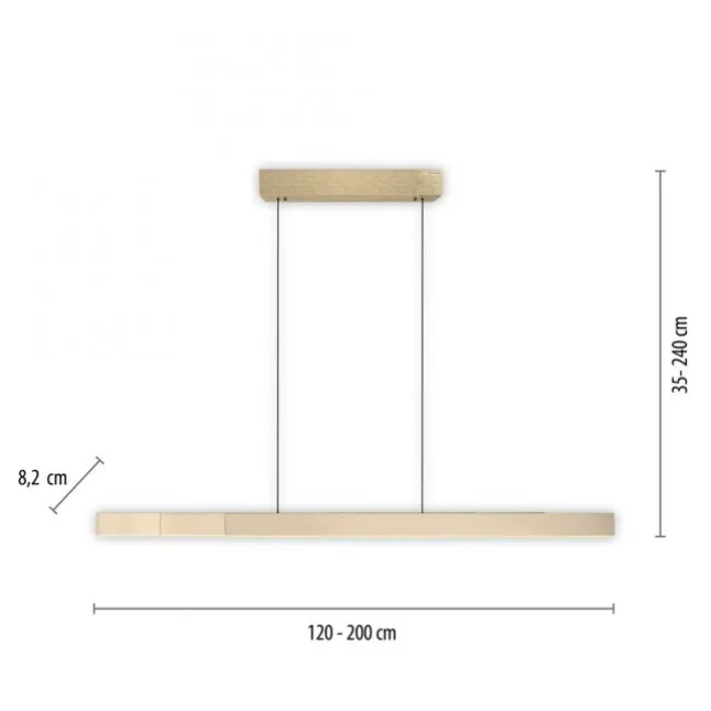 Paul Neuhaus LED Pendelleuchte PURE Moto-Rise imperial gold elektrisch