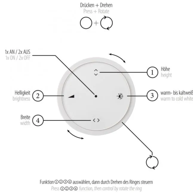 Paul Neuhaus LED Pendelleuchte PURE Moto-Rise diamond (alu) elektrisch