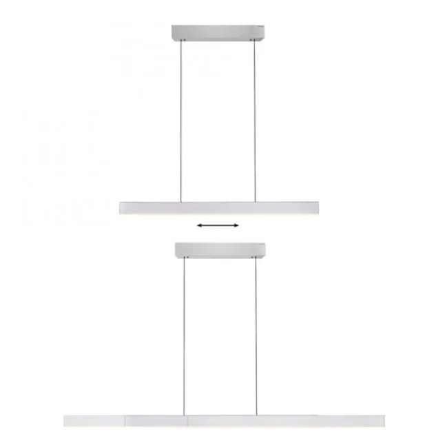Paul Neuhaus LED Pendelleuchte PURE Moto-Rise diamond (alu) elektrisch