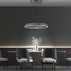 Paul Neuhaus LED Pendelleuchte PURE E-Loop mystic grey (grau) elektrisch