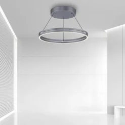 Paul Neuhaus LED Pendelleuchte PURE E-Loop mystic grey (grau) elektrisch