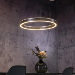 Paul Neuhaus LED Pendelleuchte PURE E-Loop mystic grey (grau) elektrisch
