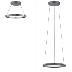 Paul Neuhaus LED Pendelleuchte PURE E-Loop mystic grey (grau) elektrisch