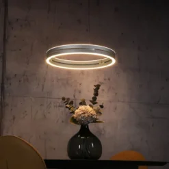 Paul Neuhaus LED Pendelleuchte PURE E-Loop stone (alu) elektrisch