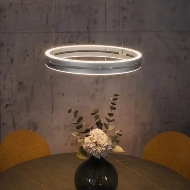 Paul Neuhaus LED Pendelleuchte PURE E-Loop stone (alu) elektrisch