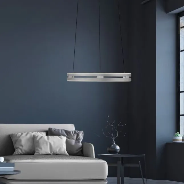 Paul Neuhaus LED Pendelleuchte PURE E-Loop stone (alu) elektrisch