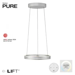 Paul Neuhaus LED Pendelleuchte PURE E-Loop stone (alu) elektrisch