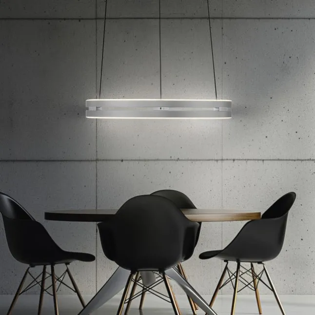 Paul Neuhaus LED Pendelleuchte PURE E-Loop stone (alu) elektrisch