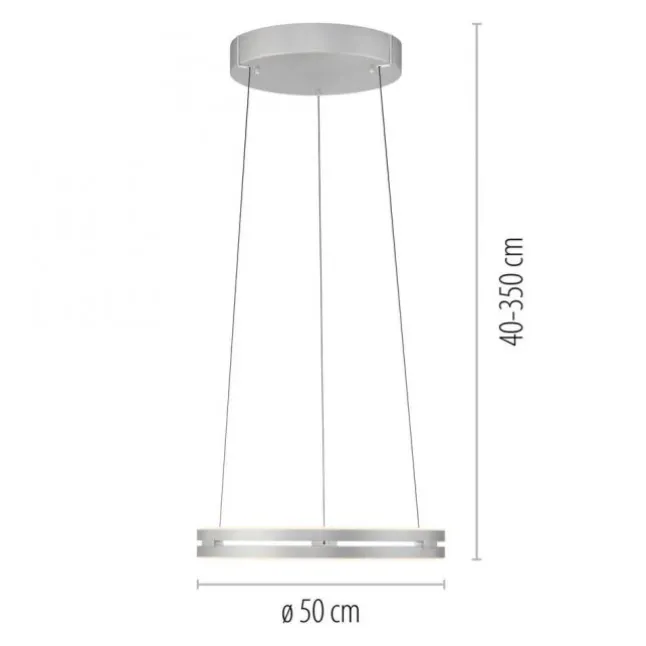 Paul Neuhaus LED Pendelleuchte PURE E-Loop stone (alu) elektrisch