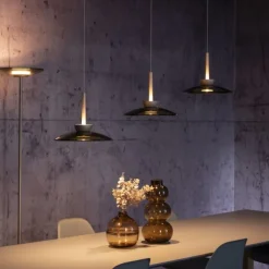 Paul Neuhaus LED Pendelleuchte PURE Moon bronce 3 flammig Lift dimmbar