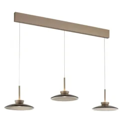 Paul Neuhaus LED Pendelleuchte PURE Moon bronce 3 flammig Lift dimmbar