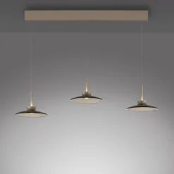 Paul Neuhaus LED Pendelleuchte PURE Moon bronce 3 flammig Lift dimmbar