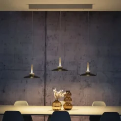 Paul Neuhaus LED Pendelleuchte PURE Moon bronce 3 flammig Lift dimmbar