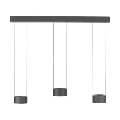 Paul Neuhaus LED Pendelleuchte PURE Clipse, platin (grau), Fernbedienung, Comfort Lift, Memoryfunktion