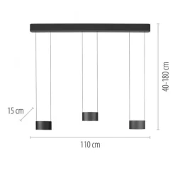 Paul Neuhaus LED Pendelleuchte PURE Clipse, platin (grau), Fernbedienung, Comfort Lift, Memoryfunktion