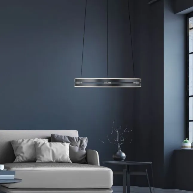 Paul Neuhaus LED Pendelleuchte PURE E-Loop mystic-grey (grau) elektrisch