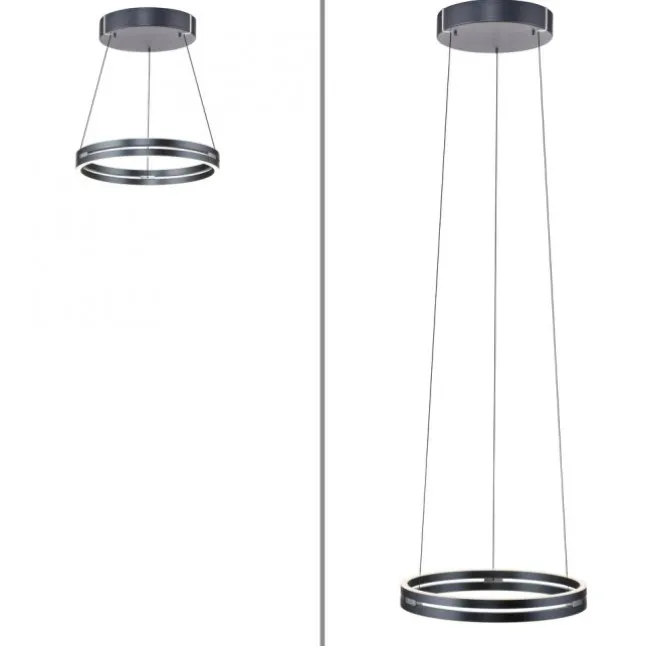 Paul Neuhaus LED Pendelleuchte PURE E-Loop mystic-grey (grau) elektrisch