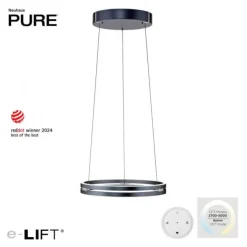 Paul Neuhaus LED Pendelleuchte PURE E-Loop mystic-grey (grau) elektrisch