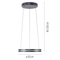 Paul Neuhaus LED Pendelleuchte PURE E-Loop mystic-grey (grau) elektrisch