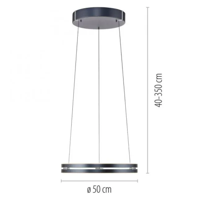 Paul Neuhaus LED Pendelleuchte PURE E-Loop mystic-grey (grau) elektrisch