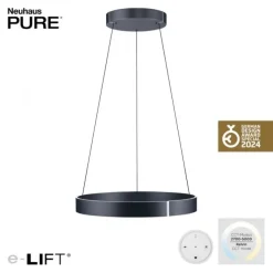 Paul Neuhaus LED Pendelleuchte PURE E-Clipse mystic grey (grau) elektrisch